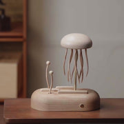 JHISEN Handcrafted Wooden Big Jellyfish Automaton | Kinetic Desk Sculpture