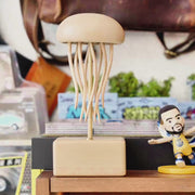 JHISEN Handcrafted Wooden Jellyfish Automaton | Kinetic Desk Sculpture